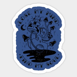 Cottagecore Aesthetic Lose My Mind Find My Soul Sticker